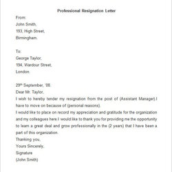 Sterling Resignation Letter Template Free Word Documents Download Sample Professional