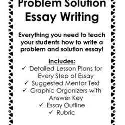 Wonderful The Best Problem Solution Essay Ideas On Writing Procedural Grade Everything Examples Lesson
