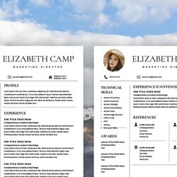 Capital Resume Template With Photo Unique