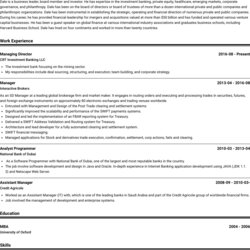 Exceptional Investment Banking Resume Samples And Templates Sample Template Examples Analyst Manager Ats
