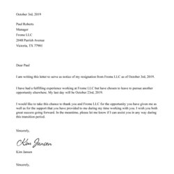 High Quality Resignation Letter Template With Examples Sample