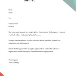 Great Resignation Letter Samples Templates With Notice Period