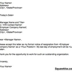 Excellent Short Resignation Letter Example That Gets The Job Done
