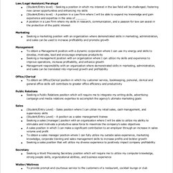 The Highest Quality Free Entry Level Resume Samples In Ms Word Objective Example Sample