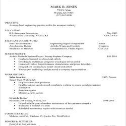 Super Free Entry Level Resume Objective Templates In Ms Word Student Sample Example