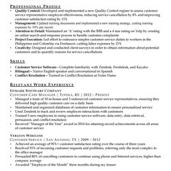 Outstanding Customer Service Resume Template Free Examples Downloads Guide