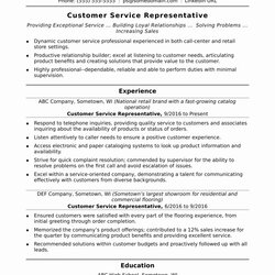 Customer Service Resume Samples Representative Level Vitae Sales Skills Applying Coda Objective Sample