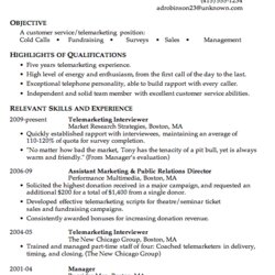 Admirable Samples Of Resumes For Customer Service Sample Job Customers Part