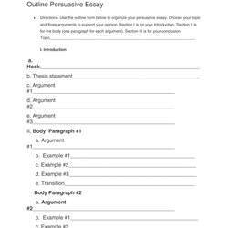 Excellent Free Printable Essay Outline Template Templates
