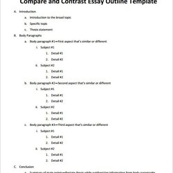 Spiffing Essay Outline Template Sample Contrast Tagalog Essays Expository