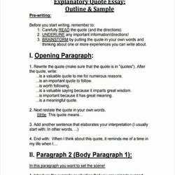 Peerless Outline Format For Essay In Writing Examples