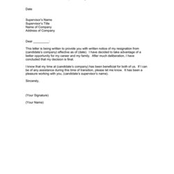 Tremendous Resignation Letter In Word And Formats Sample Supervisor Resign