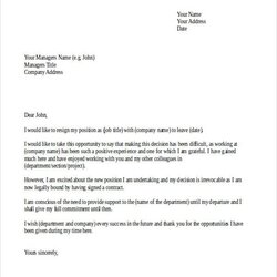 Splendid Format Resigning Resignation Letter Sample Official No Nu