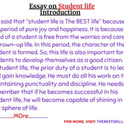 Student Life Essay On For All Class In To