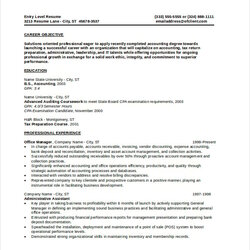 Great Objectives In Resume Entry Level Objective