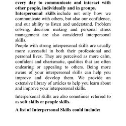 Excellent What Are Interpersonal Skills