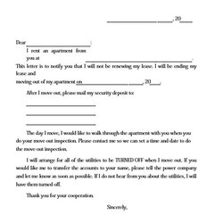 Fine Lease Termination Letter Example For Doc And Word Simple