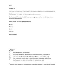 Official Termination Letter Templates Free Samples Examples Download Tenancy Notice Template Agreement