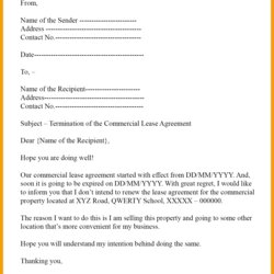 Legit Lease Termination Letter Template Format Sample Example Notice Agreement Tenant Commercial