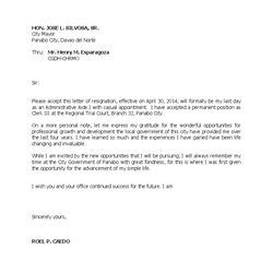 Exceptional Resignation Letter Doc