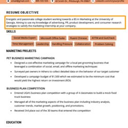 Preeminent Sample Resume For Internship Getting An In College Seems
