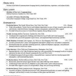 Eminent How To Write Resume Objective For Internship Intern Communications Chronological Best Templates Job