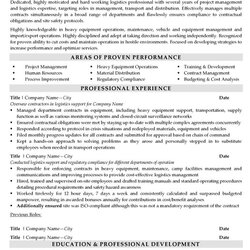 Fine Logistics Support Manager Resume Sample Template Resumes Lg Operations