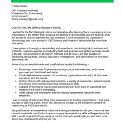Super Microbiologist Cover Letter Examples Sample Page