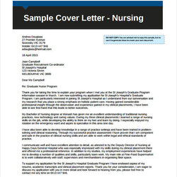 Good Cover Letter Examples Background Professional Nursing Free Template
