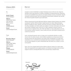 Capital Professional Cover Letter Template