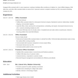 How To Write Office Assistant Resume Examples Tips Example Sample Template Skills Subscribers Join