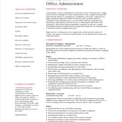 The Highest Standard Free Sample Office Assistant Resume Templates In Ms Word Administrative Administrator