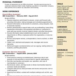 Smashing Office Assistant Resume Samples Front Build