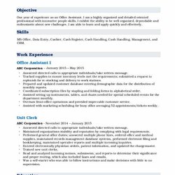 Terrific Office Assistant Resume Samples Build