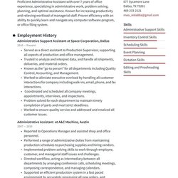 Brilliant Administrative Assistant Resume Examples Writing Tips Example Admin Guide Format Auto Edit