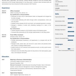 Marvelous Office Assistant Resume Examples And Writing Tips Templates Example Now Template
