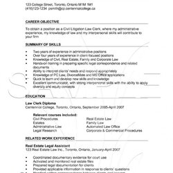 The Highest Standard Objective For Administrative Clerical Position In Resume Examples Job