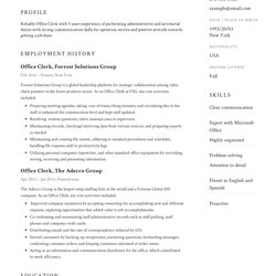Sublime Microsoft Office Resume Templates Free Of Size Eye Catching Clerk Sample