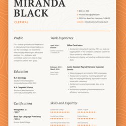 Clerical Resume Samples Guidelines And Helpful Tips