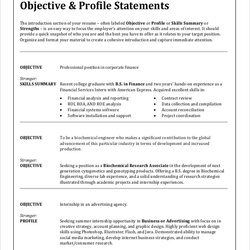 Out Of This World Free Sample Resume Objective Templates In Ms Word Job Any For