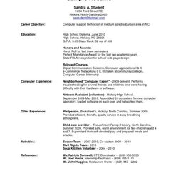 Cool High School Resume Examples Objective Graduate Student Sample Diploma Students Simple Good Business
