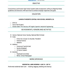 Terrific High School Resume Templates For Students And Teens Template Resumes Examples Student Example