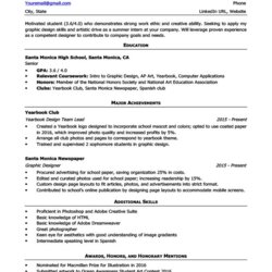 Magnificent High School Resume Template Writing Student Objective Resumes Companion Williamson