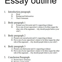 Argumentative Essay Outline Topics Essays Paragraph Thesis Conclusion Arguments Paragraphs