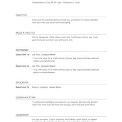 Great Formats Of Resume Examples And Sample For Freshers Types Combination Writing Different Other