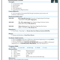 Eminent Sample Resume For Freshers Civil Engineers Download Format Diploma Mechanical Engineering It Of