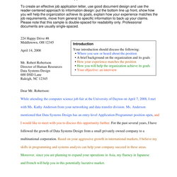 Marvelous Professional Cover Letter Examples Format Sample Application Job Template Writing Example Samples