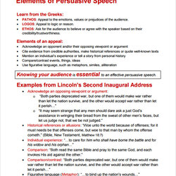 Supreme Persuasive Speech Samples Sample Templates Format