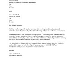 Tremendous Perfect Termination Letter Samples Lease Employee Contract Template Sample