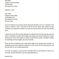 Super Contract Termination Letter Word Documents Download Template Business Letters